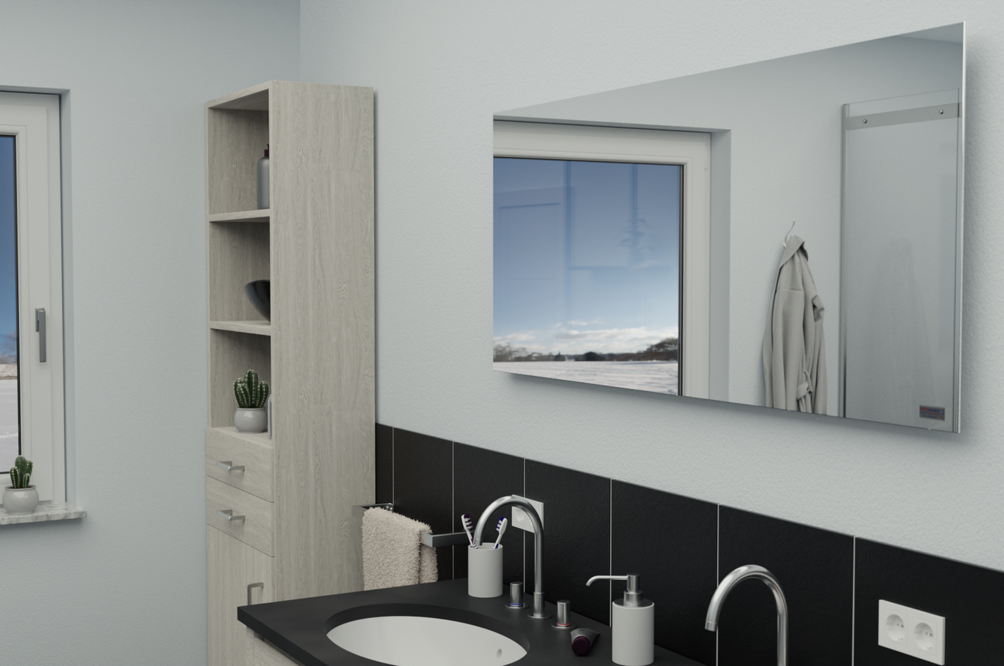 Slimline IR Spejlvarmer