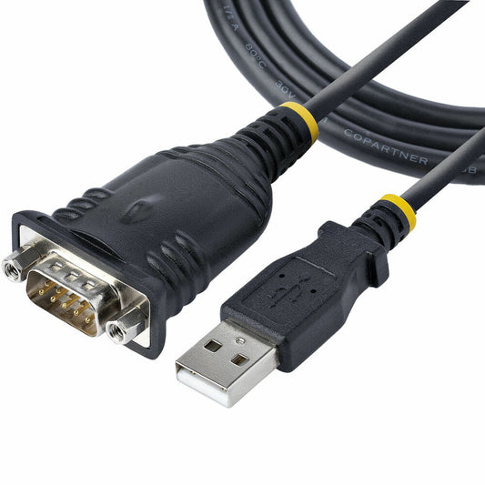 USB - sarjaportti kaapeli Startech 1P3FP-USB-SERIAL Musta